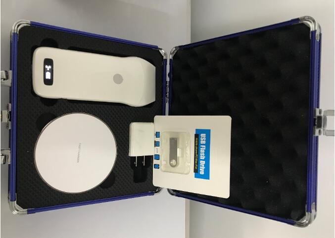 Ponta de prova Handheld do ultrassom de Doppler Wirless da cor com comprimento incorporado 3 da bateria de lítio 7.5-10MHz Freqency 46mm